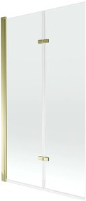 Mexen Castor Kádparaván 2 részes 100 x 150 cm,  átlátszó nano, arany - 892-100-002-50-00 Kádparaván