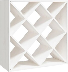 vidaXL fehér tömör fenyőfa borszekrény 62 x 25 x 62 cm