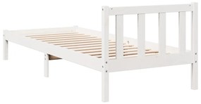 fehér tömör fenyő extra hosszú ágykeret matrac nélkül 90x210 cm