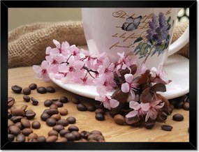 Poszterek keretben 40x30 Cseresznyevirágos csésze