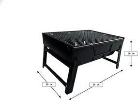Hordozható faszenes grill EASY TRAVEL 35x29 cm