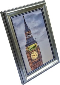 London képkeret, ezüst, 13 x 18 cm