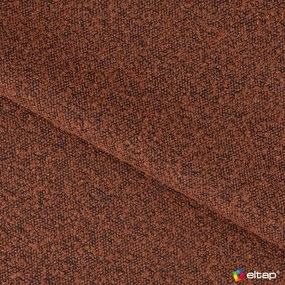 Terrakotta színű kárpitozott ágyneműtartós franciaágy ágyráccsal 160x200 cm Pointt – ELTAP