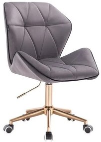 HR212K Grafit modern velúr szék arany lábbal