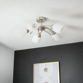 Felületre szerelhető csillár DONNA 5xE27/60W/230V nikkel