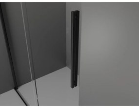 Mexen Velar, zuhanykabin tolóajtóval 150 (ajtó) x 90 (fal) cm, 8mm átlátszó üveg, fekete matt, 871-150-090-01-70