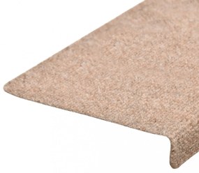 5 db barna tűlyukasztott lépcsőszőnyeg 65x21x4 cm
