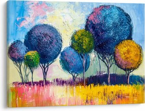 Kupolafák képe, olajfestmény (70x50 cm)