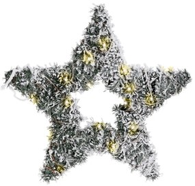 Karácsonyi LED-es csillag, zöld, 4 x 37 cm