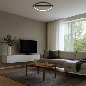 Rabalux 71344 - BELIZA LED mennyezeti lámpatest, 45 W, 230 V, 3000 K, 50x55 cm, fekete