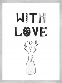 Születésnapi poszter Happy birthday 24X30 cm ezüst keret