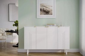 Yoko 4 ajtós komód fehér 156cm