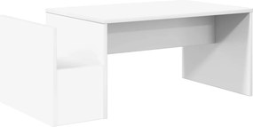 vidaXL Dohányzóasztal Fehér 90 x 45 x 35 cm Faanyag