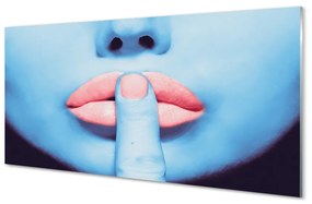 Akrilkép Nő neon ajkak 100x50 cm