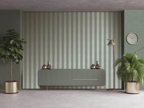 Decoprint Antibes Stripes szürke-zöld csíkos vlies tapéta – AN28217