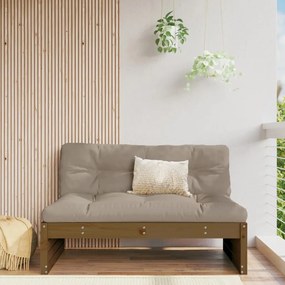 vidaXL mézbarna kerti tömör fenyőfa középső kanapé 120 x 80 cm