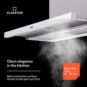 Klarstein Mariana Neo 90, lapos páraelszívó, 90 cm, 640 m³/h, légelszívás, LED