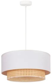 Duolla - Csillár zsinóron BOHO 1xE27/15W/230V átm. 45 cm krémes/rattan