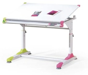 COLLORIDO íróasztal, fehér/zöld/pink