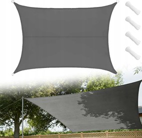 Napvitorla 4x5 Vízálló Napellenző Uv Kerti Árnyékoló