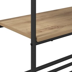 Ruhatartó polcokkal kézműves tölgy 60 x 30 x 171 cm Faanyag