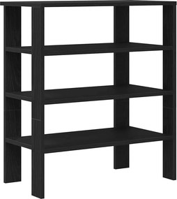 vidaXL fekete szerelt fa cipőtároló szekrény 61x32x70 cm