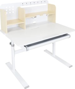 Növekvő íróasztal, természetes/fehér, ADAN