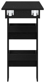 Falra szerelhető bárasztal - Fekete tölgy - 102x55x103.5 cm - Mérnöki fából készült