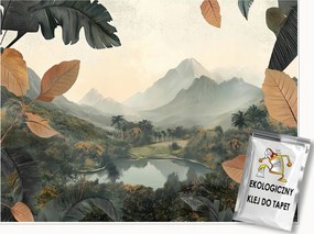 Fotótapéta Természet Hegyek Erdő Tó Hálószoba Nappali Tapéta Flizelina 400x280