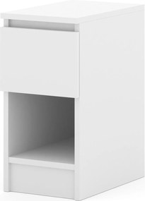 Éjjeliszekrény Maja S1 25 cm fehér matt 1 fiókos lábazati asztal