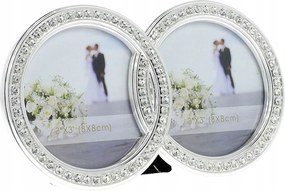 Dupla képkeret 8x8 ezüst elegáns esküvői ajándék
