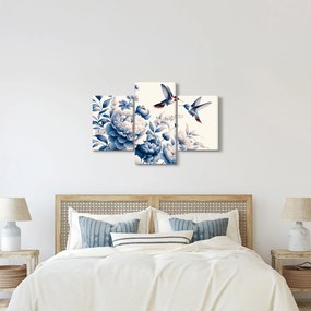 Kép - Kolibrik a virág felett (90x60 cm)