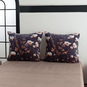 Kétoldalas Párnahuzat DUO SENSE ARVENA 45x45 cm mikroplüss/flanel, sötétszürke