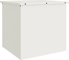 vidaXL Kültéri Tároló Doboz Fehér 55 x 50,5 x 50 cm Acél