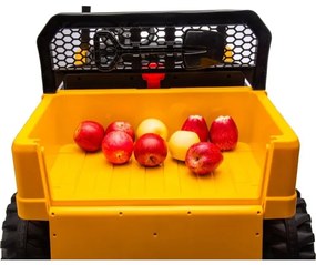 Elektromos CAT autó 60W/7500 mAh sárga/fekete + távirányító