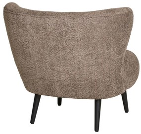 Covelo fotel, bouclé, barna-fekete