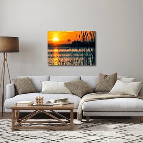 Kép - Naplemente a tó felett (70x50 cm)