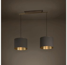 Eglo 390336 - Csillár zsinóron SANTANDRIA 2xE27/40W/230V barna/arany