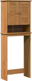 vidaXL WC Szekrény polcokkal VIGO Barna és Mézbarna 60 x 27 x 161 cm