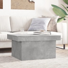 Betonszürke szerelt fa dohányzóasztal 80 x 55 x 40 cm