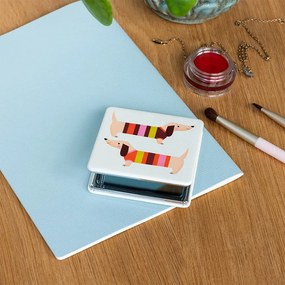 Kozmetikai nagyítós tükör 7x7 cm Sausage Dog – Rex London