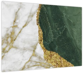 Üveg kép - Zöld márvány N⁰3 (70x50 cm)