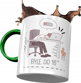 Bögre Zöld Vicces 16:00 Ajándék Nyomtatott Fotóval