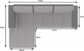 OTTAVIO ágyazható sarok ülőgarnitúra