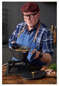 Indukciós tűzhelyhez alkalmas öntöttvas edény fedővel 3,8 l – Holm