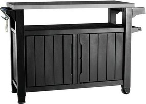 Keter UNITY XL 207 l multifunkcionális kertigrillezőasztal, grafit, 134 x 52 x 90 cm