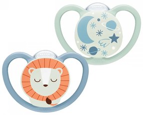 Baba cumi  NUK Space Nights 6-18h 2 db/BOX fiú, vel. 6-18 m