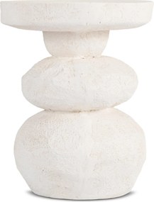 Modern kerek dohányzóasztal LOVI 41 cm krém-bézs