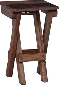 vidaXL Zsámoly Természetes 30 x 30 x 48 cm Tömör újrahasznosított fa