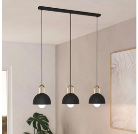 Eglo 99694 - Csillár zsinóron CALMANERA 3xE27/40W/230V fekete